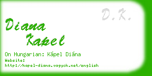 diana kapel business card